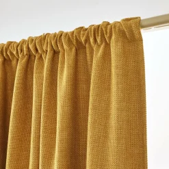 Rideau obscurcissant thermique galon fronceur (140 x 240 cm) Alba Jaune moutarde