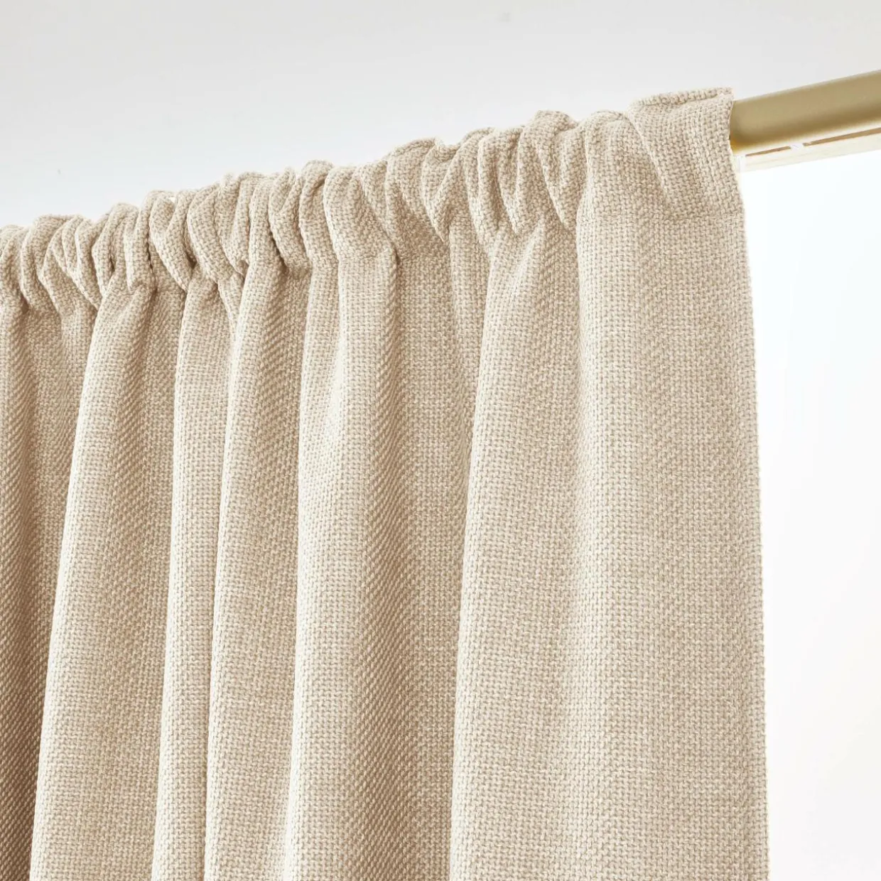 Rideau obscurcissant thermique galon fronceur (140 x 240 cm) Alba Beige grège