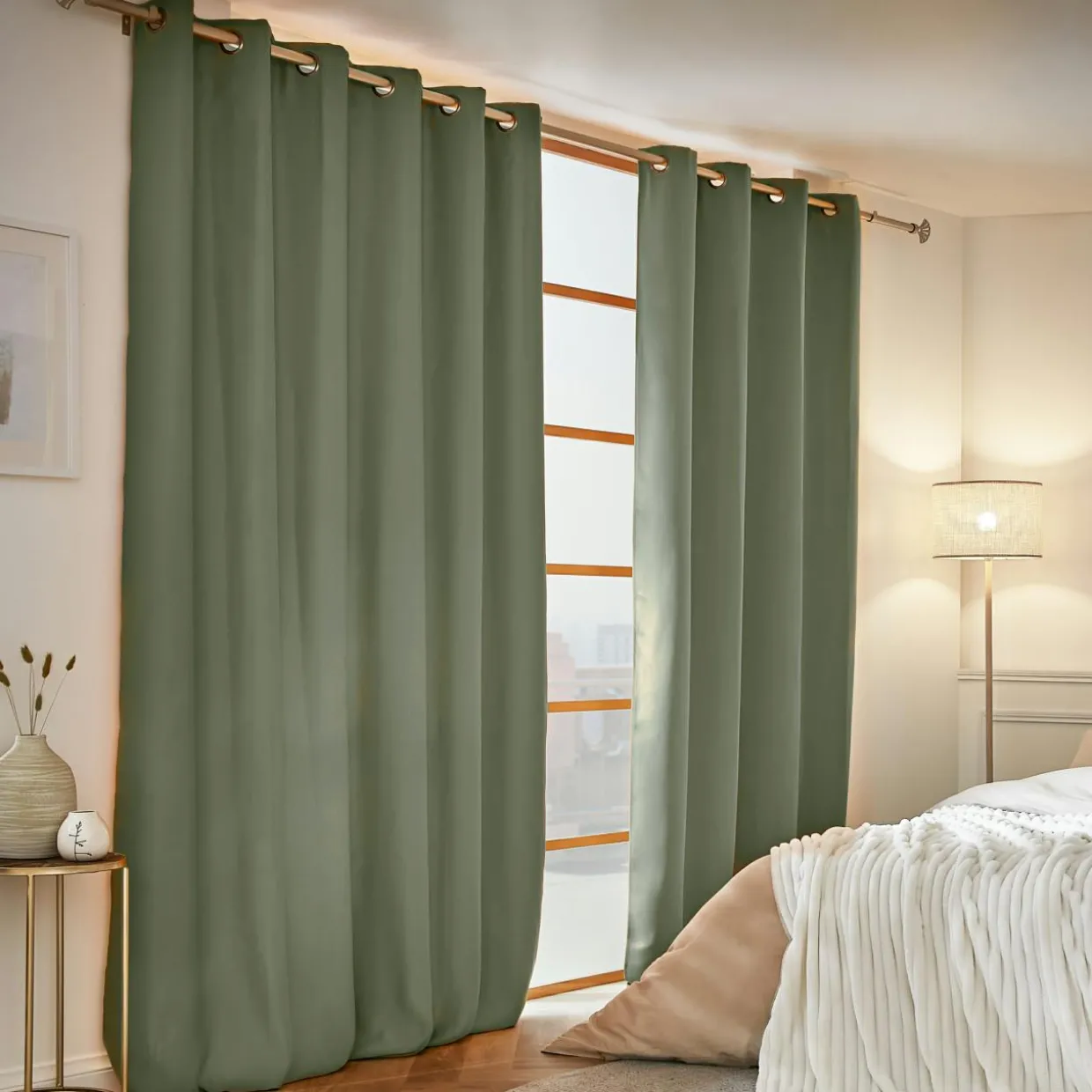 Rideau obscurcissant thermique (180 x 260 cm) Calore Vert kaki