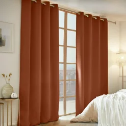 Rideau obscurcissant thermique (140 x 240 cm) Calore Terracotta