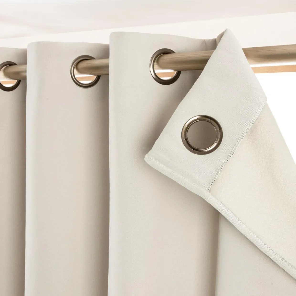 Rideau obscurcissant thermique (280 x 260 cm) Calore Beige
