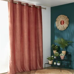 Rideau obscurcissant velours (180 x 260 cm) Fern Terracotta