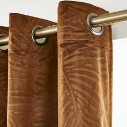 Rideau obscurcissant velours (140 x 280 cm) Fern Camel