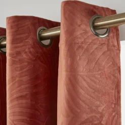 Rideau obscurcissant velours (140 x 240 cm) Fern Terracotta