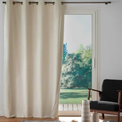 Rideau occultant velours (140 x 260 cm) Olympe Ecru