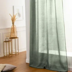 Rideau oeillets (140 x 260 cm) Bea Vert lichen