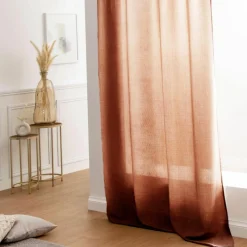 Rideau oeillets (140 x 260 cm) Bea Terracotta