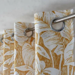 Rideau oeillets (135 x 240 cm) Bundi Jaune moutarde