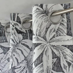 Rideau oeillets (135 x 240 cm) Bundi Gris foncé