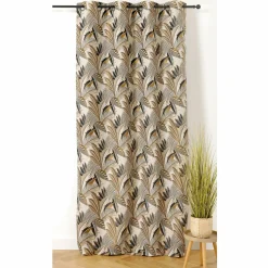 Rideau oeillets (140 x 250 cm) Eden Jaune