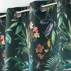 Rideau oeillets (140 x 260 cm) Féerie Vert émeraude