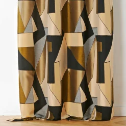 Rideau oeillets (135 x 260 cm) L'estaque Noir