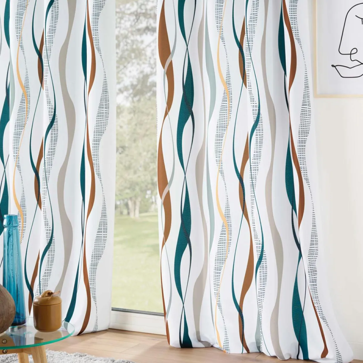 Rideau oeillets (140 x 280 cm) Lisana Multicolore