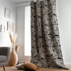 Rideau oeillets (140 x 260 cm) Nairobi Noir