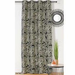 Rideau oeillets (140 x 260 cm) Nairobi Noir