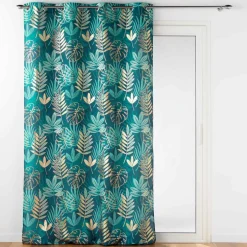 Rideau oeillets (140 x 260 cm) Ornella Vert émeraude