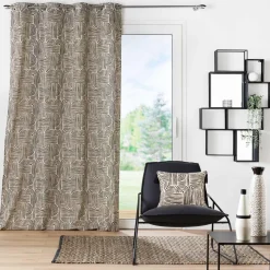 Rideau oeillets (140 x 240 cm) Pandore Noir