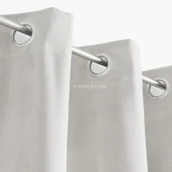 Rideau oeillets (140 X 260 cm) Velours Ivoire