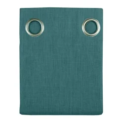 Rideau oeillets (140 x H260 cm) Béa Bleu canard