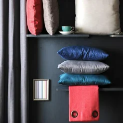 Rideau oeillets (140 x H260 cm) Béa Bleu canard