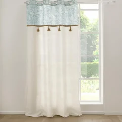 Rideau polycoton (140 x 240 cm) Hera Bleu