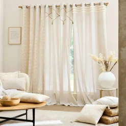 Rideau polycoton (140 x 240 cm) Saharis Beige