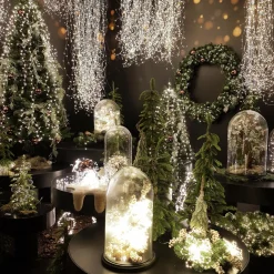 Rideau pour sapin H1,80 m 408 Micro LED Flashing light Blanc chaud