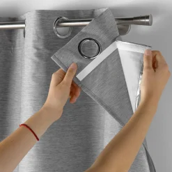 Rideau thermique doublure amovible (140 x 260 cm) Coverline Gris anthracite