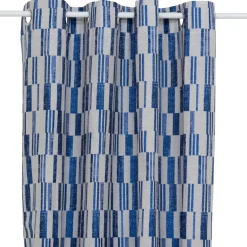 Rideau tissé (140 x 260 cm) Leyna Bleu
