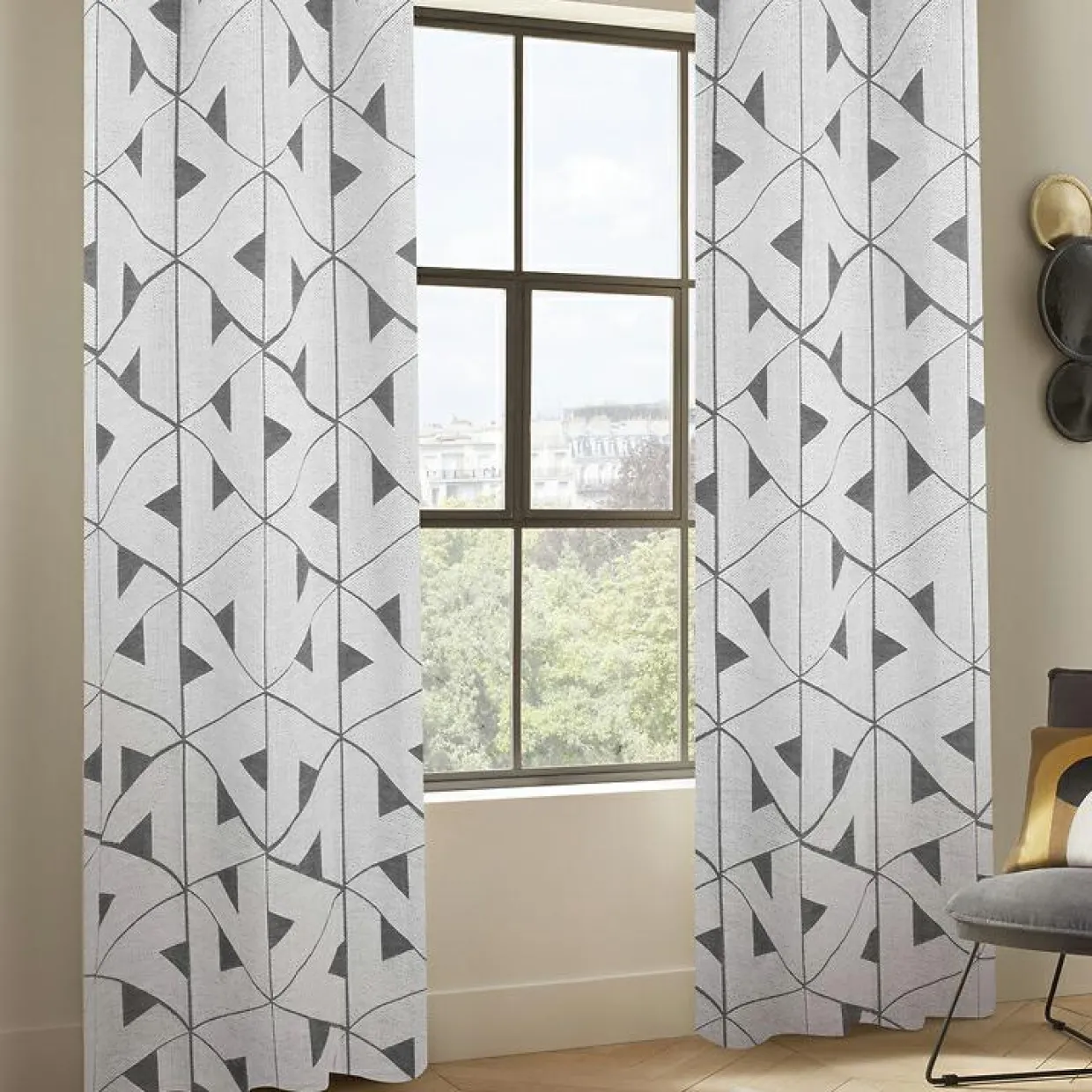 Rideau tissé (140 x 260 cm) Maloé Gris