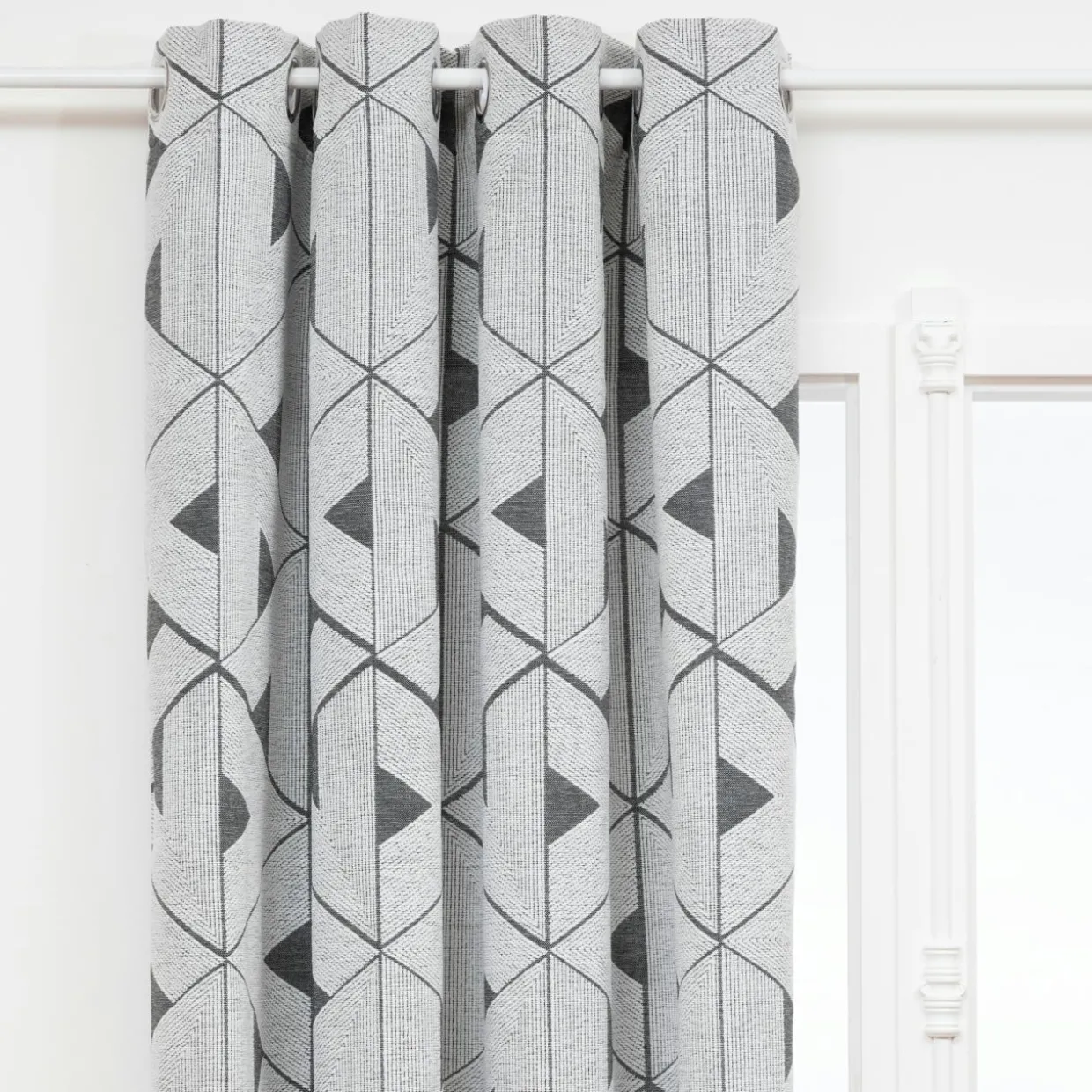 Rideau tissé (140 x 260 cm) Maloé Gris