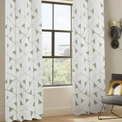 Rideau tissé (140 x 260 cm) Maloé Vert kaki