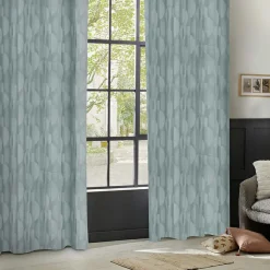 Rideau tissé (140 x 260 cm) Wimbi Bleu