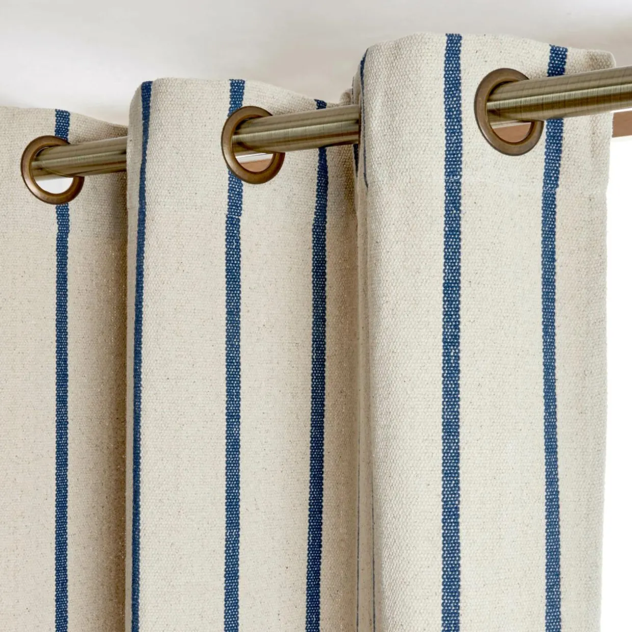 Rideau toile de coton (135 x 260 cm) Ocealys Bleu marine