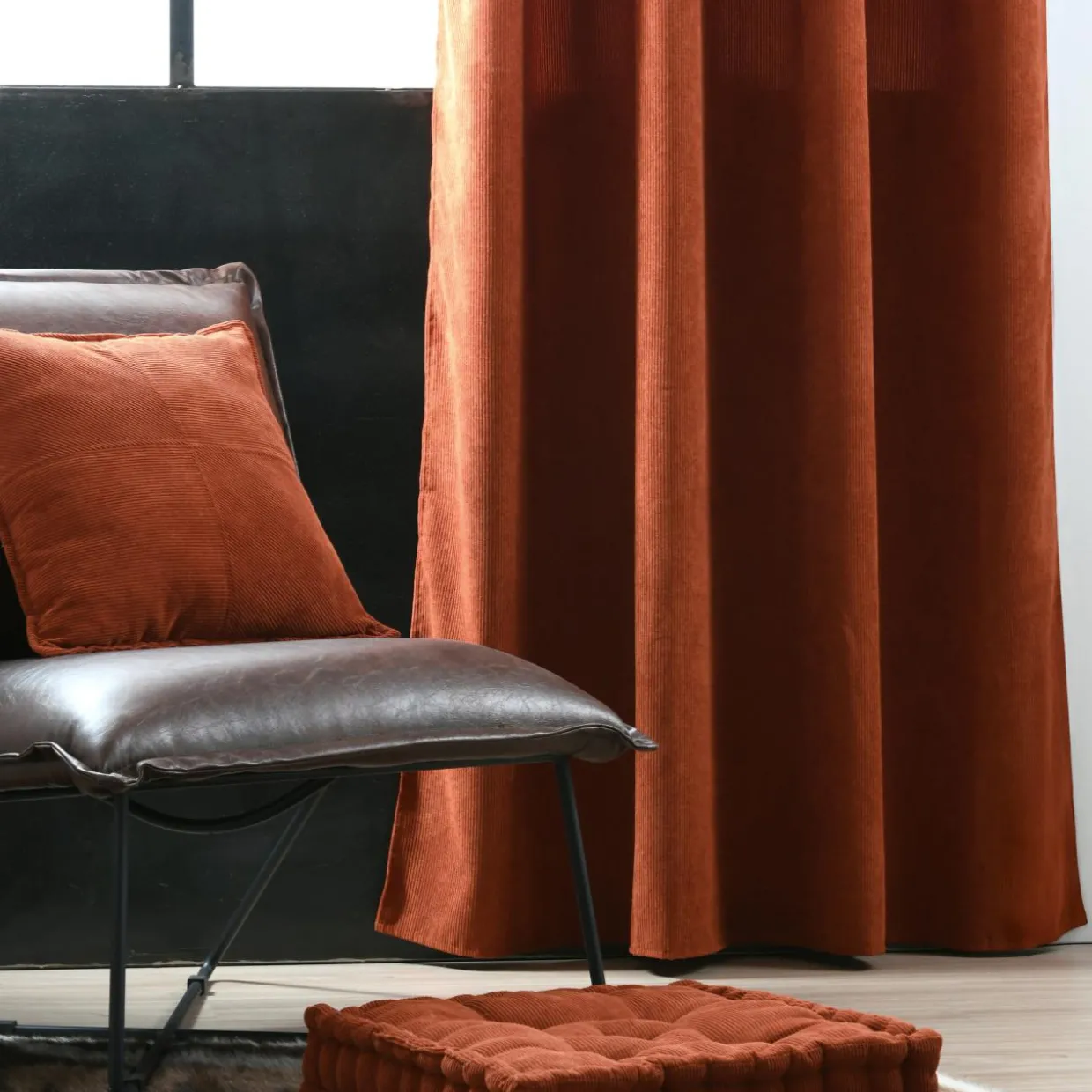 Rideau velours (140 x 260 cm) Dandy Terracotta