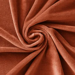 Rideau velours de coton ajustable (140 x max 270 cm) Victor Terracotta