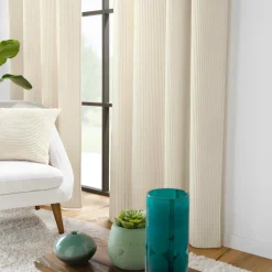 Rideau velours relief (140 x 260 cm) Nils Ecru