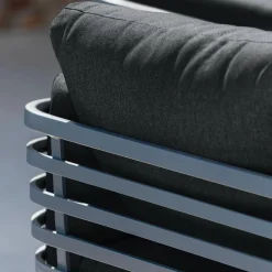 Salon de jardin aluminium 2 places 3 pcs Monte Carlo Gris anthracite