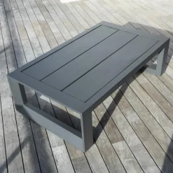 Salon de jardin aluminium 7 places 5 pcs Elba Gris anthracite