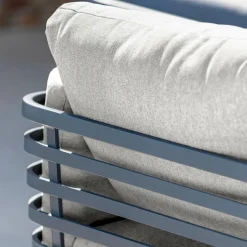 Salon de jardin aluminium 5 places 4 pcs Monte Carlo Gris anthracite et gris clair