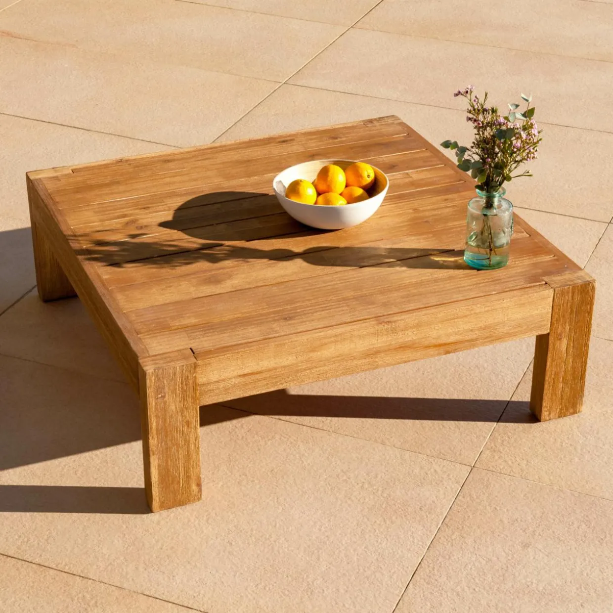 Salon de jardin d'angle en bois d'acacia 7 places 6 pcs Borneo Gris anthracite