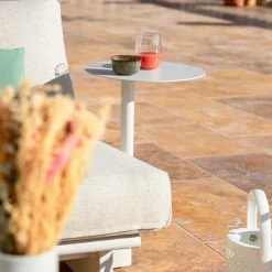 Salon de jardin en aluminium 7 places Long Beach Blanc