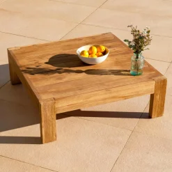 Salon de jardin en bois d'acacia 2 places 3 pcs Borneo Sable