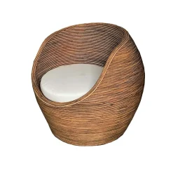 Salon de jardin en rotin 5 places Trinidad Naturel beige