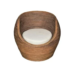 Salon de jardin en rotin 5 places Trinidad Naturel beige