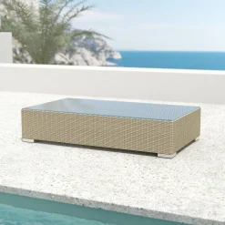 Salon de jardin en résine tressée 5 places 6 pcs Palma Gris et taupe