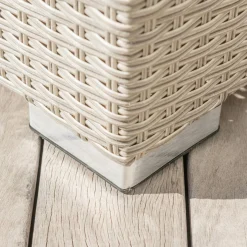 Salon de jardin en résine tressée 4 places 5 pcs Palma Gris et anthracite