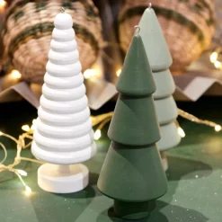 Sapin à suspendre en bois (H15 cm) Harmonie Blanc
