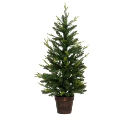 Sapin artificiel de Noël en pot (H100 cm) Helsinki Vert sapin