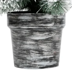 Sapin artificiel de Noël en pot (H70 cm) Windy Peak Vert enneigé